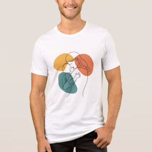 The Warmth of a Mother's Embrace: Minimalist Line Tri-Blend Shirt