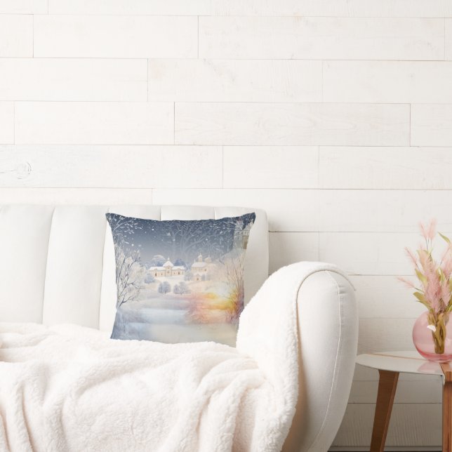 The Warmth of the Sun in the Winter Throw Pillow (Couch)