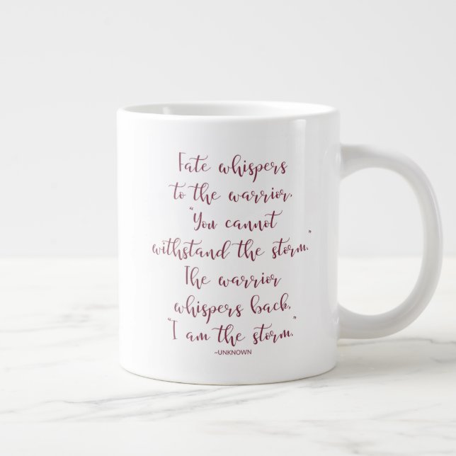 The Warrior Whispers Back Jumbo Mug (Right)