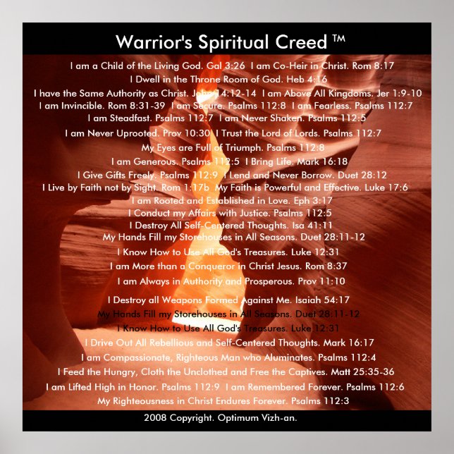 The Warriors Creed by WarriorsCreed Poster (Front)