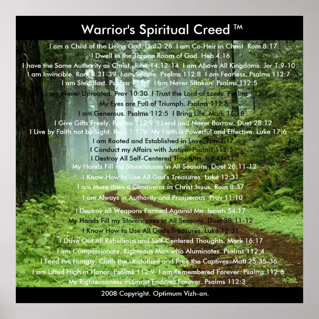 The Warriors Creed by WarriorsCreed Poster (Front)