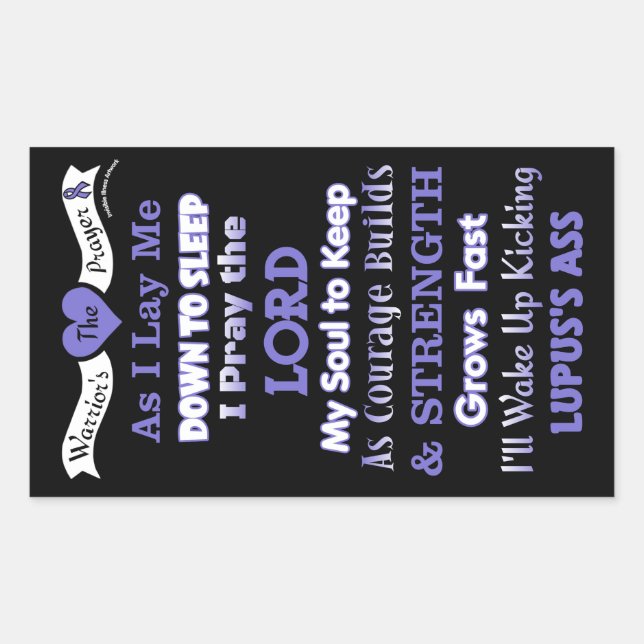 The Warrior's Prayer...Lupus Sticker (Front)