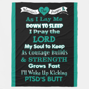 The Warrior's Prayer...PTSD Fleece Blanket