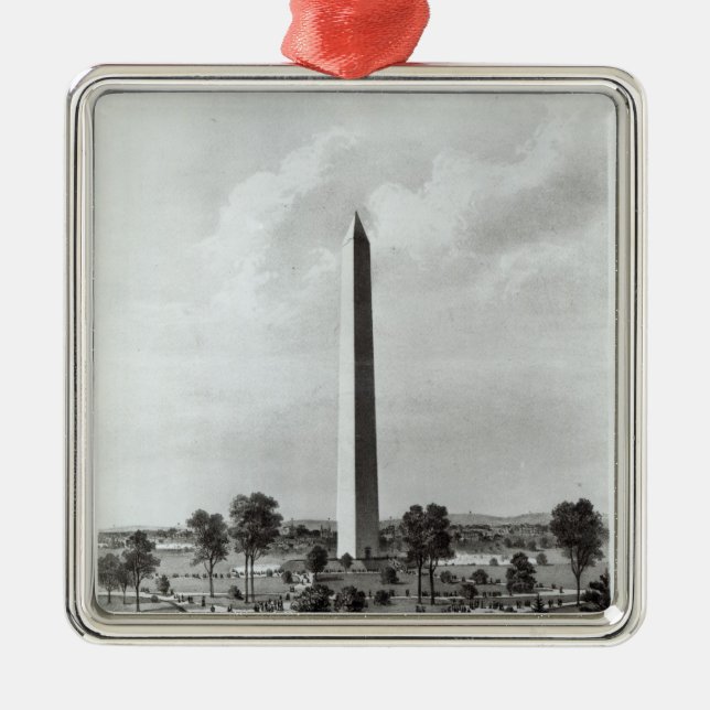The Washington Monument and Surroundings Metal Ornament (Front)