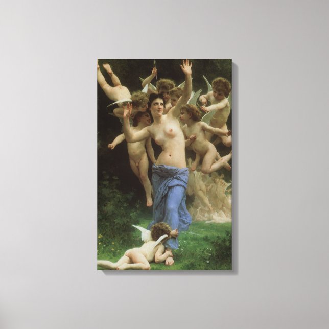The Wasp's Nest by William Adolphe Bouguereau Canvas Print (Front)