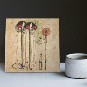 The Wassail Mackintosh Art Nouveau Wall Decor Tile
