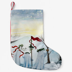 The Wassailing Ghosts Small Christmas Stocking