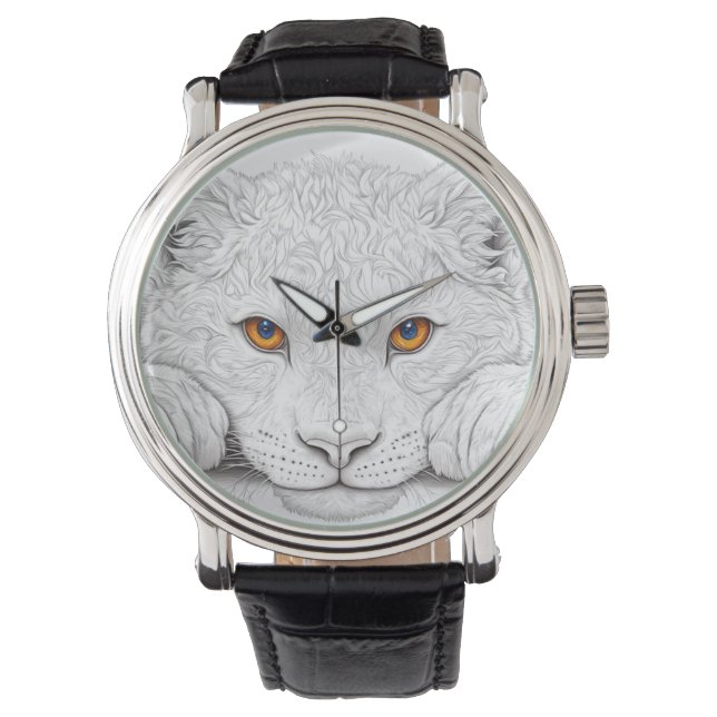 The watch is handmade with the image of animals  (Front)