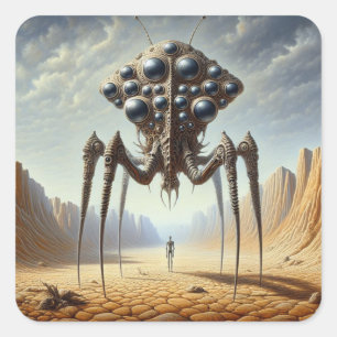 The Watcher Beyond Worlds Square Sticker