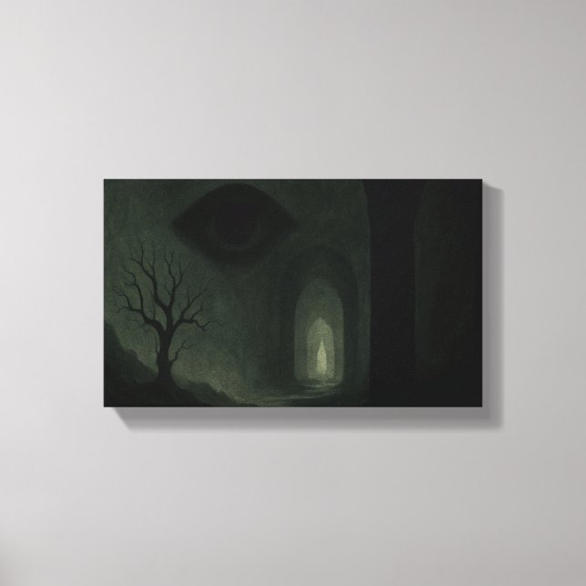 The Watcher in the Hollow Gate Canvas Print (Front)