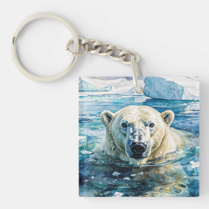 The Watchful Ice Guardian Keychain