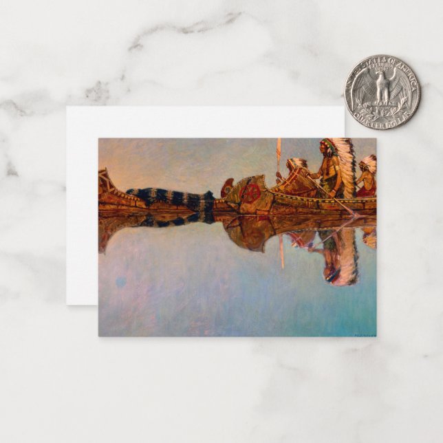 The Water Burial by Newell Convers Wyeth Card (Front/Back In Situ)