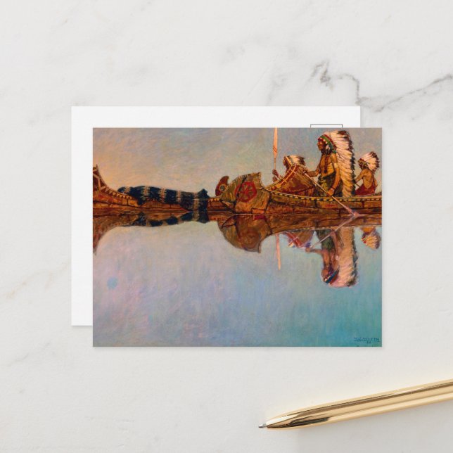 The Water Burial by Newell Convers Wyeth Holiday Postcard (Front/Back In Situ)