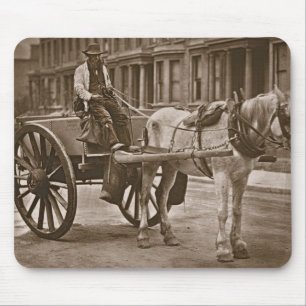 The Water Cart, from 'Street Life in London', 1877 Mouse Pad