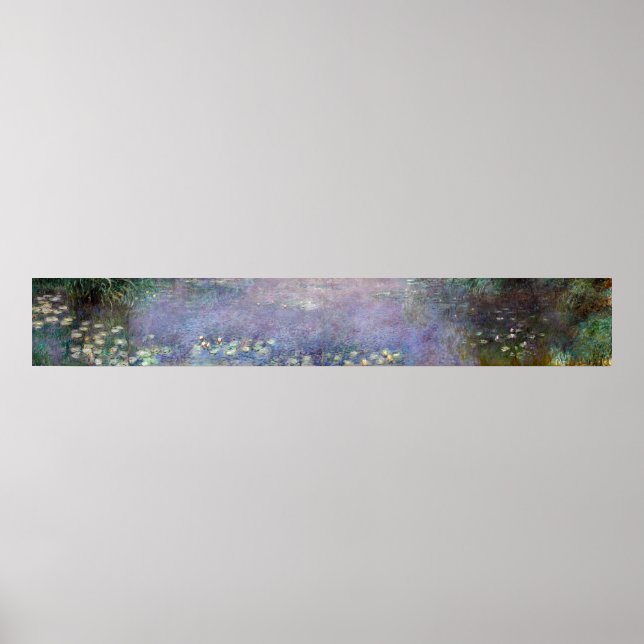 The Water Lilies - Morning, Claude Monet Poster (Front)