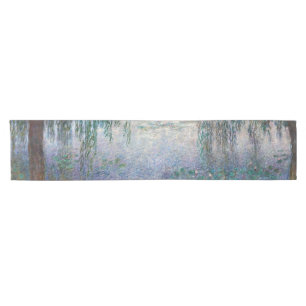 The Water Lilies - Morning with Willows, Monet Short Table Runner