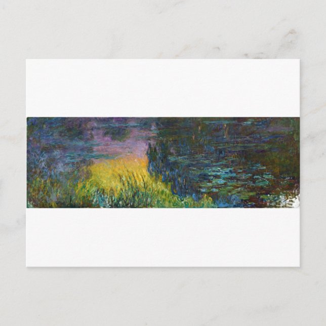 The Water Lilies - Setting Sun, Claude Monet, 1916 Postcard (Front)