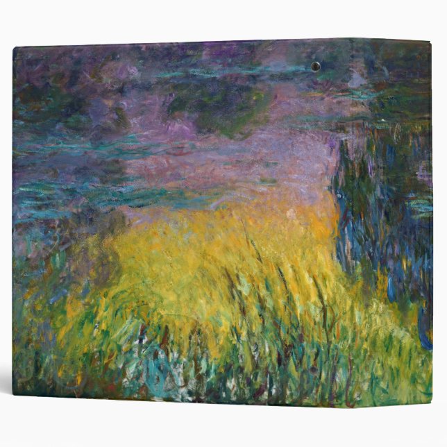 The Water Lilies - Setting Sun, Claude Monet Binder (Back/Spine)