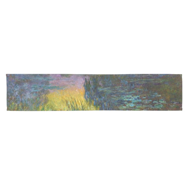 The Water Lilies - Setting Sun, Claude Monet Short Table Runner (Horizontal)
