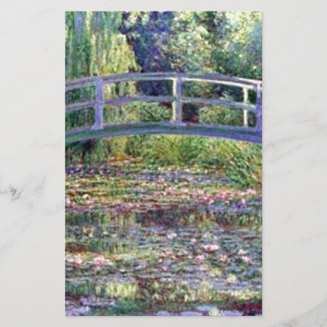 The Water Lily Pond by Claude Monet Stationery (Front)