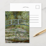 The Water-Lily Pond | Claude Monet Postcard<br><div class="desc">The Water-Lily Pond (1899) by French Impressionist artist Claude Monet. Original fine art painting depicts a garden landscape with water lilies under the Japanese bridge. 

Use the design tools to add custom text or personalize the image.</div>