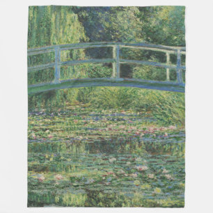 The Water-Lily Pond, Landscape Oil Painting, Monet Fleece Blanket