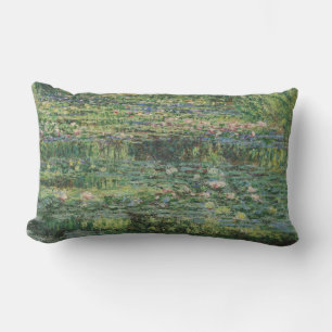 The Water-Lily Pond, Landscape Oil Painting, Monet Lumbar Pillow