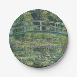 The Water-Lily Pond, Landscape Oil Painting, Monet Paper Plate