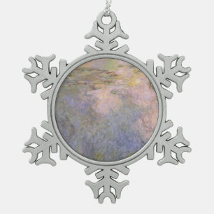 The Water-Lily Pond Snowflake Pewter Christmas Ornament