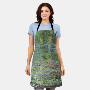 The Water Lily Pond   Vintage French Painting Apron