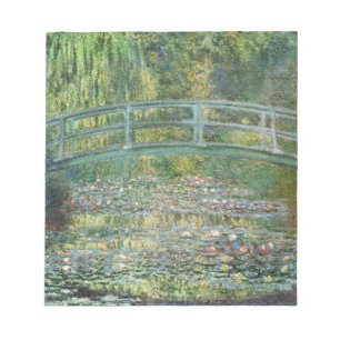 The Water Lily Pond   Vintage French Painting Notepad
