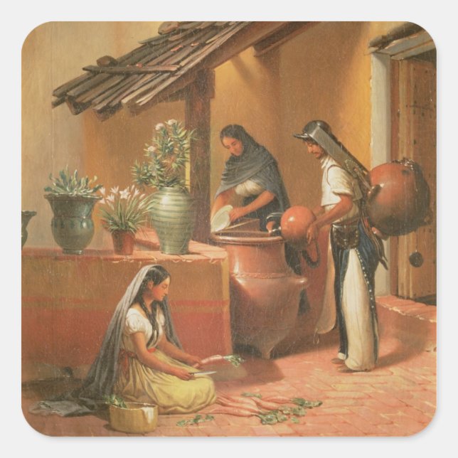 The Water Place (Tortugo) Square Sticker (Front)