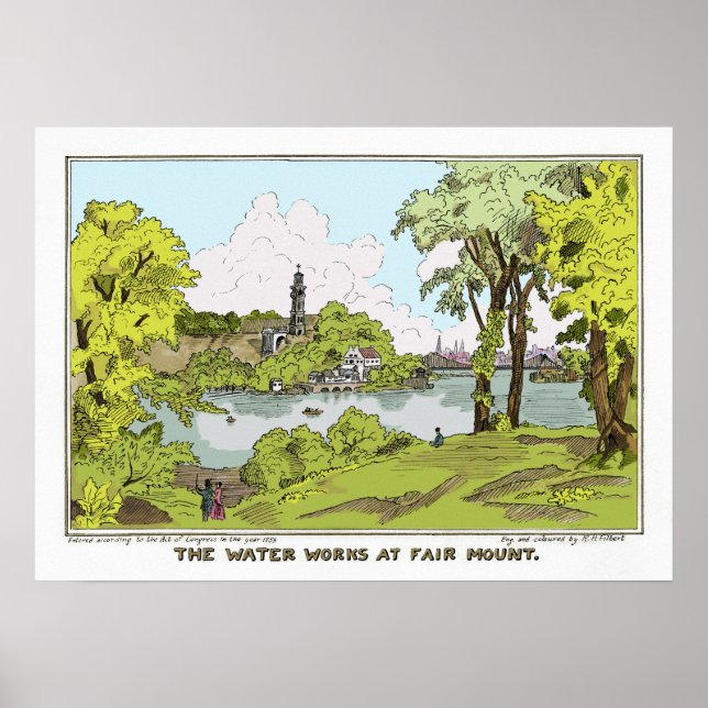 The Water Works at Fairmount Philadelphia Poster (Front)