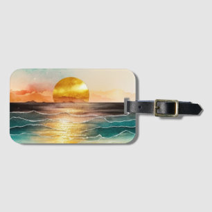 The Watercolor Beach Series Design 3 Luggage Tag