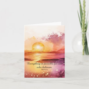 The Watercolor Beach Series Design 3 Note Card