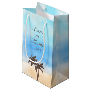 The Watercolor Beach Wedding Collection Gift Bags