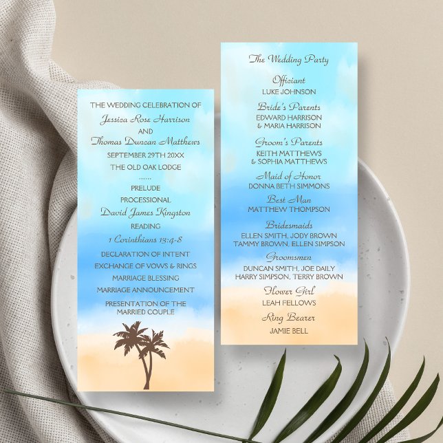 The Watercolor Beach Wedding Collection Program (Creator Uploaded)