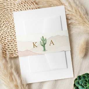 The Watercolor Desert Range Wedding Suite - Invitation Belly Band