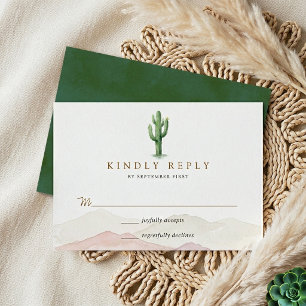 The Watercolor Desert Range Wedding Suite - RSVP Card