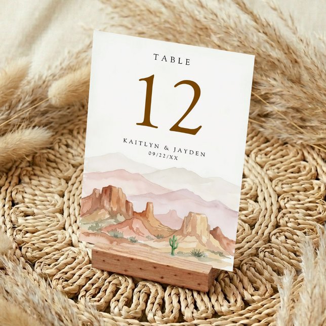 The Watercolor Desert Range Wedding Suite - Table Number (Creator Uploaded)