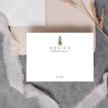 The Watercolor Pine Tree Forest Wedding Collection Advice Card<br><div class="desc">Celebrate in style with these modern and trendy advice cards. The simple yet stylish design will allow your guests to write a note of advice for you to keep and read over in years to come. The wording is easy to personalize so these cards can quickly be transformed into advice...</div>