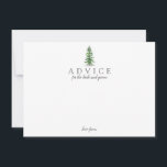 The Watercolor Pine Tree Forest Wedding Collection Advice Card<br><div class="desc">Celebrate in style with these modern and trendy advice cards. The simple yet stylish design will allow your guests to write a note of advice for you to keep and read over in years to come. The wording is easy to personalize so these cards can quickly be transformed into advice...</div>