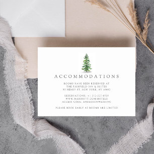 The Watercolor Pine Tree Forest Wedding Collection Enclosure Card