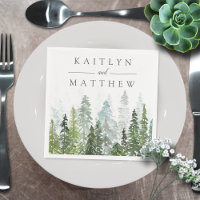 The Watercolor Pine Tree Forest Wedding Collection