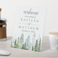 The Watercolor Pine Tree Forest Wedding Collection