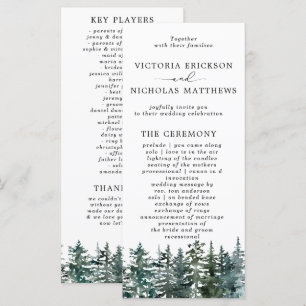 The Watercolor Pine Tree Forest Wedding Collection Program