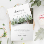The Watercolor Pine Tree Forest Wedding Collection Thank You Card<br><div class="desc">Give thanks in style with these stylish and very trendy wedding thank you cards. This design is easy to personalize with your special event wording and your guests will be thrilled when they receive these fabulous cards.</div>