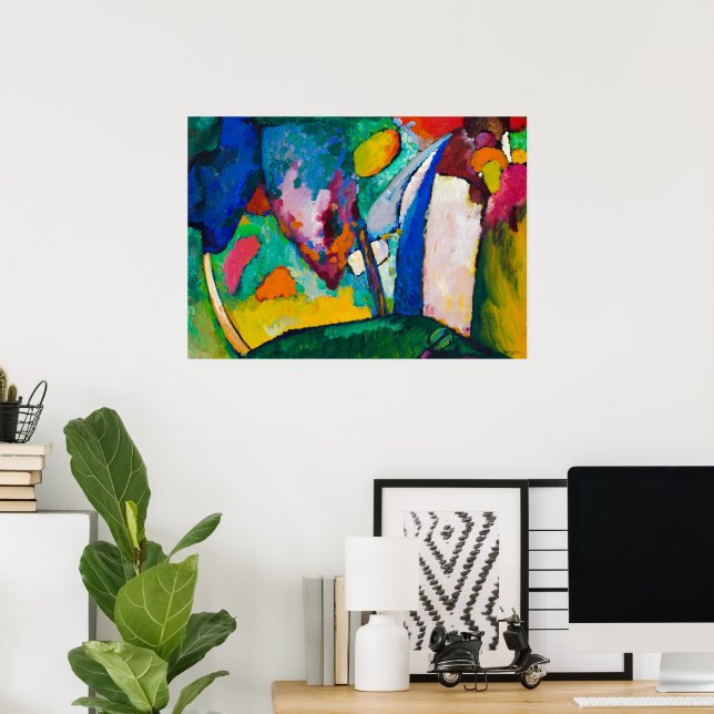 The Waterfall, 1909 by Wassily Kandinsky Poster (Home Office)