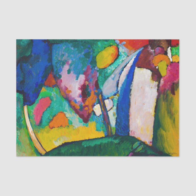 The Waterfall, 1909 by Wassily Kandinsky Tissue Paper (Front)