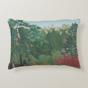 The Waterfall by Henri Rousseau, Vintage Fine Art Accent Pillow